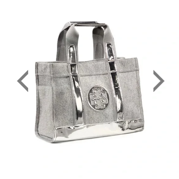 Tory Burch Bags Tory Burch Tory Tote In Gray Flannel Trimmed